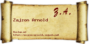 Zajzon Arnold névjegykártya